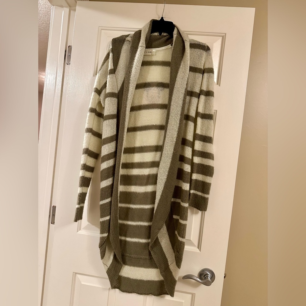 Long cozy shrug open cardigan